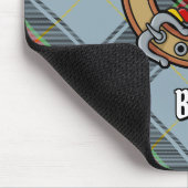 Clan Bell Wappen über Tartan Mousepad (Ecke)