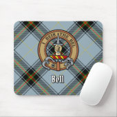 Clan Bell Wappen über Tartan Mousepad (Mit Mouse)