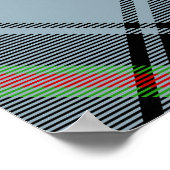 Clan Bell Wappen über Tartan Poster (Ecke)