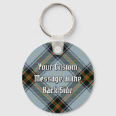 Clan Bell Wappen über Tartan Schlüsselanhänger (Rückseite)