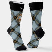 Clan Bell Wappen über Tartan Socken (Gewinkelt)
