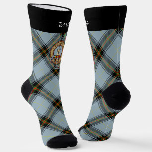 Clan Bell Wappen über Tartan Socken