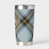 Clan Bell Wappen über Tartan Thermobecher (Links)