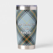 Clan Bell Wappen über Tartan Thermobecher (Rückseite)