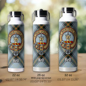 Clan Bell Wappen über Tartan Thermobecher