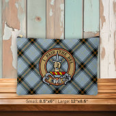 Clan Bell Wappen über Tartan Zubehörtasche