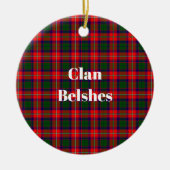Clan Belshes Tartan Keramik Ornament (Vorne)