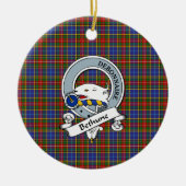 Clan Bethune Abzeichen Tartan Kariert Keramik Ornament (Vorne)