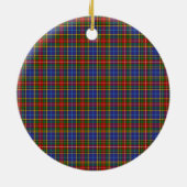 Clan Bethune Abzeichen Tartan Kariert Keramik Ornament (Hinten)
