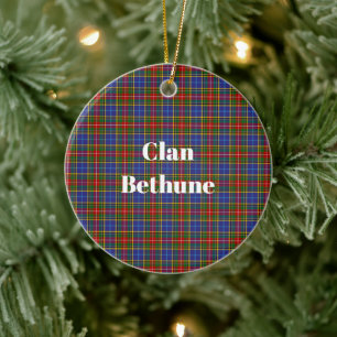 Clan Bethune Tartan Keramik Ornament