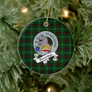 Clan Beveridge Abzeichen Tartan Kariert Keramik Ornament