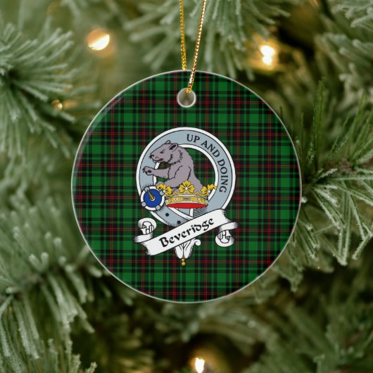 Clan Beveridge Abzeichen Tartan Kariert Keramik Ornament (Baum)