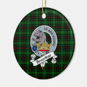 Clan Beveridge Abzeichen Tartan Kariert Keramik Ornament (Links)