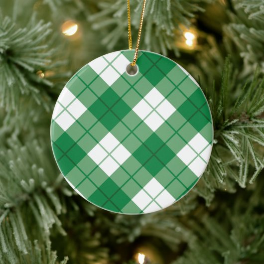 Clan Bias kariert Tartan Keramik Ornament (Baum)