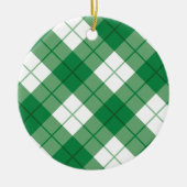 Clan Bias kariert Tartan Keramik Ornament (Vorne)