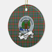 Clan Bisset Abzeichen Tartan Kariert Keramik Ornament (Links)
