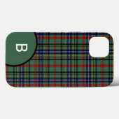 Clan Bisset Kariert Mit Monogramm Case-Mate iPhone Hülle (Rückseite (Horizontal))