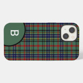 Clan Bisset Kariert Mit Monogramm iPhone Hülle (Rückseite (Horizontal))