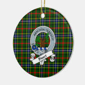 Clan Bisset Pattern Abzeichen Tartan Kariert Keramik Ornament (Links)