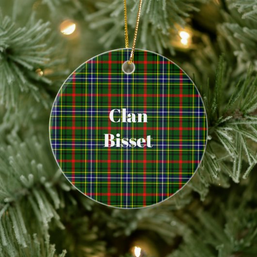 Clan Bisset Pattern Tartan Keramik Ornament (Baum)