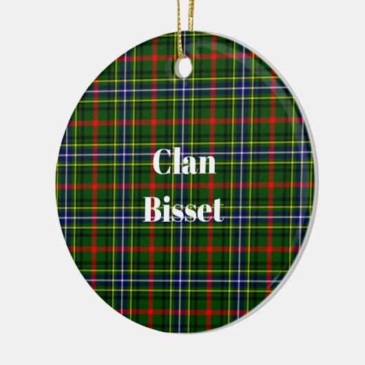 Clan Bisset Pattern Tartan Keramik Ornament (Links)
