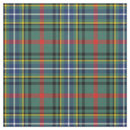 Clan Bisset Tartan Green Kariert Stoff