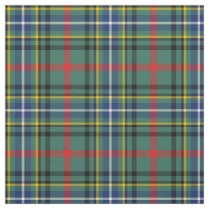 Clan Bisset Tartan Green Kariert Stoff