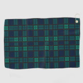 Clan Black Watch Kariert Blue Green Karo Tartan Golfhandtuch (Horizontal)