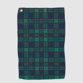 Clan Black Watch Kariert Blue Green Karo Tartan Golfhandtuch (Vorderseite)