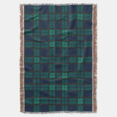 Clan Black Watch Tartan Kariert Blue Green Karo Decke (Vorderseite Vertikal)