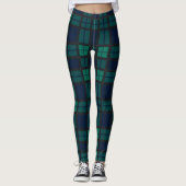 Clan Black Watch Tartan Kariert Leggings (Vorderseite)