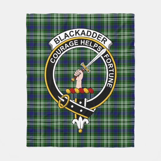 Clan Blackadder Tartan Kariert Fleecedecke (Vorderseite)