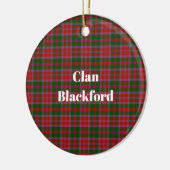 Clan Blackford Tartan Keramik Ornament (Links)