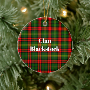 Clan Blackstock Tartan Keramik Ornament