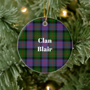 Clan Blair Modern Tartan Keramik Ornament