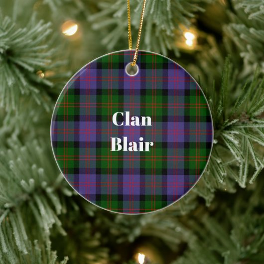 Clan Blair Modern Tartan Keramik Ornament (Baum)