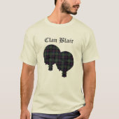 Clan-Blair modernes Tartan-Logo T-Shirt (Vorderseite)