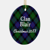 Clan Blair Scottish Tartan Keramik Ornament (Rechts)