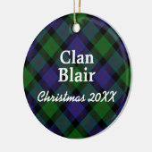 Clan Blair Scottish Tartan Keramik Ornament (Links)