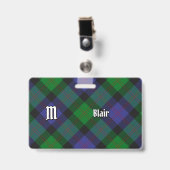 Clan Blair Tartan Abzeichen Ausweis (Front with Clip)