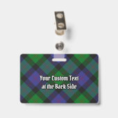 Clan Blair Tartan Abzeichen Ausweis (Back with Clip)