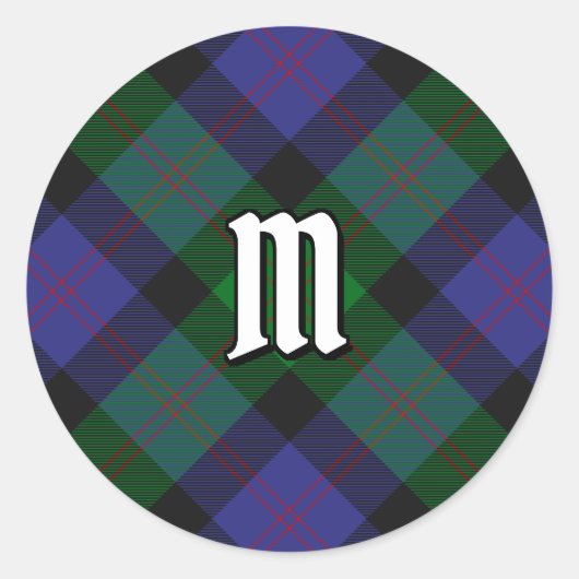 Clan Blair Tartan Classic Round Sticker (Vorderseite)