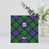 Clan Blair Tartan Einladung (Stehend Vorderseite)