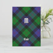 Clan Blair Tartan Einladung (Stehend Vorderseite)