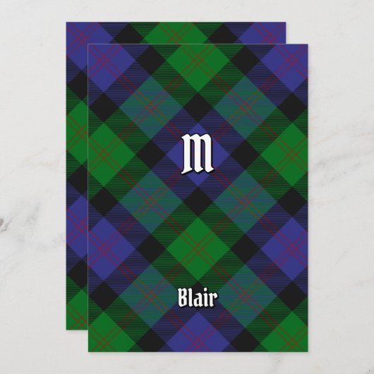 Clan Blair Tartan Einladung (Vorne/Hinten)