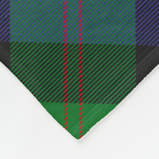 Clan Blair Tartan Fleece Blanket (Ecke)