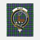 Clan Blair Tartan Kariert Fleecedecke (Vorderseite)