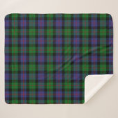 Clan Blair Tartan Kariert Sherpadecke (Vorderseite (Horizontal))
