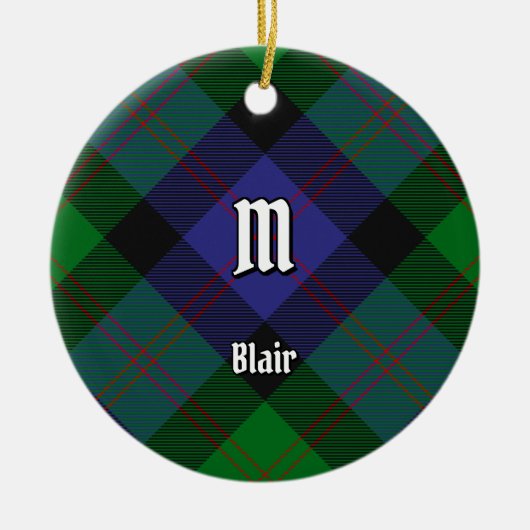Clan Blair Tartan Keramik Ornament (Vorne)