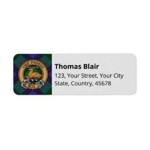 Clan Blair Tartan Label
